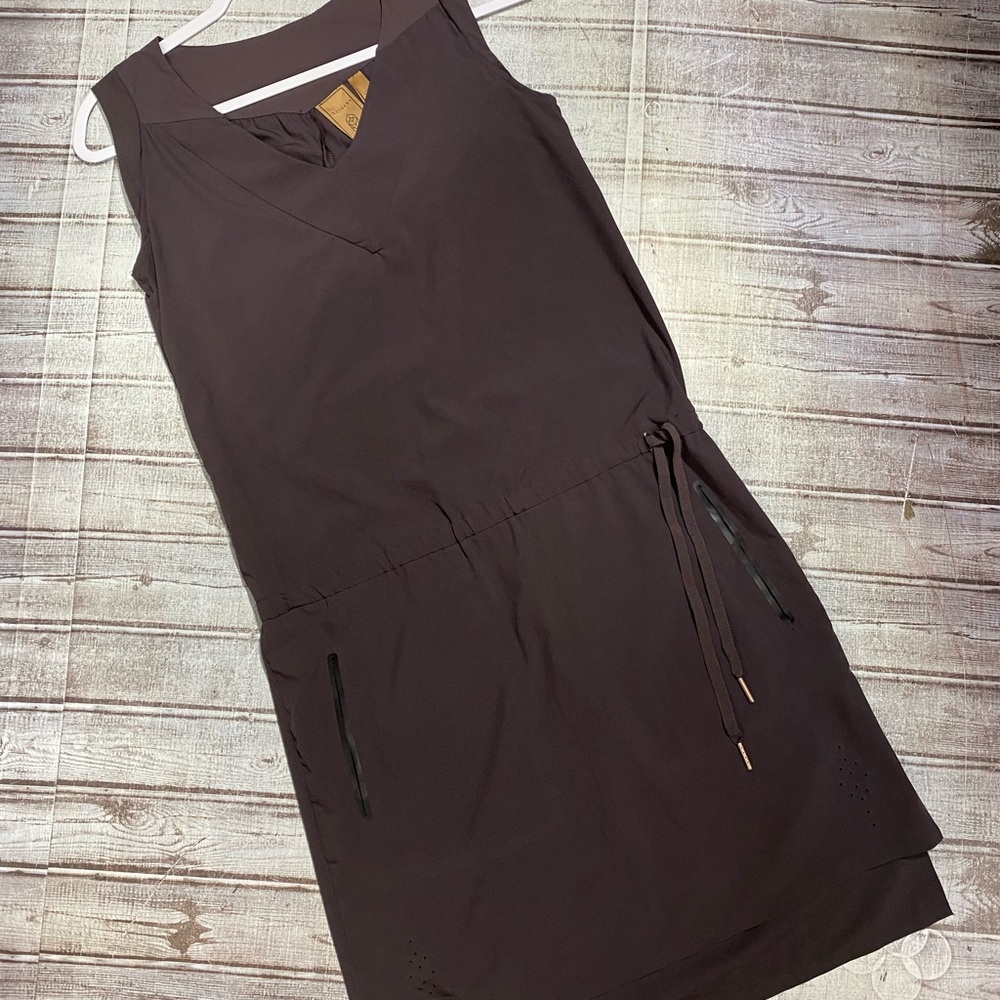 Indygena Laci  dress V-Neck Chocolate Mini Dress